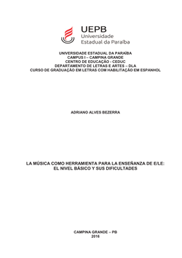 La Música Como Herramienta Para La Enseñanza De E/Le: El Nivel Básico Y Sus Dificultades