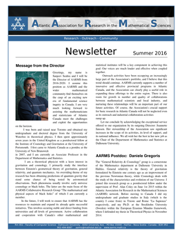 Newsletter Summer 2016