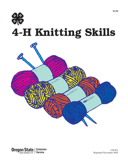 4-H Knitting Skills