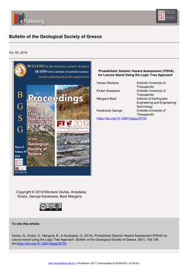 Bulletin of the Geological Society of Greece