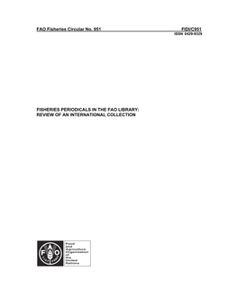 FAO Fisheries Circular No. 951 FIDI/C951 FISHERIES