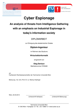 Cyber Espionage