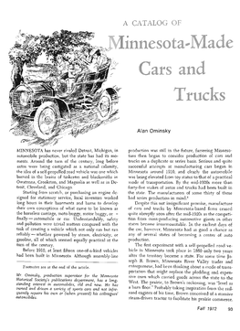 A Catalog of Minnesota-Made Cars and Trucks / Alan Ominsky