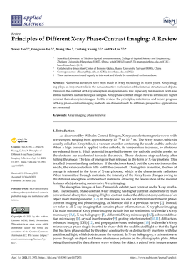 Principles of Different X-Ray Phase-Contrast Imaging: a Review