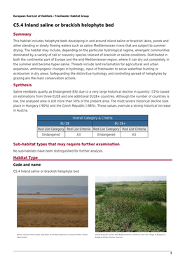 C5.4 Inland Saline Or Brackish Helophyte Bed