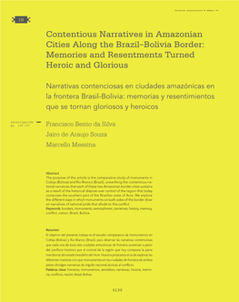 Contentious Narratives in Amazonian Cities Along the Brazil–Bolivia Border: Memories and Resentments Turned Heroic and Glorious