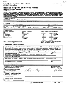 National Register of Historic Places Continuation Sheet