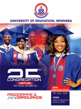 List of Graduands 2020