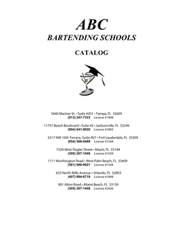 Abc Bartending Schools Catalog