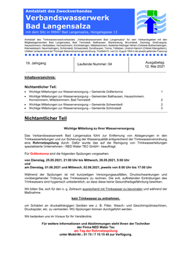 Verbandswasserwerk Bad Langensalza / AZV „Mittlere Unstrut“