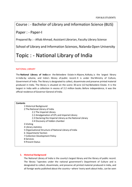 National Library of India