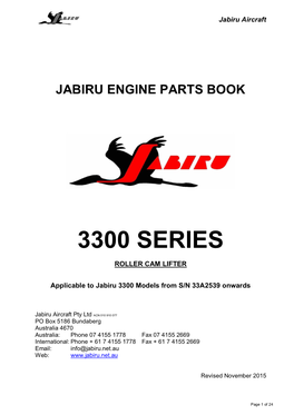 Jabiru Engine Parts Book