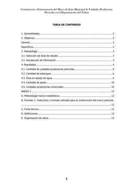 Construcción Y Especificación Del Marco De Lista Municipal De