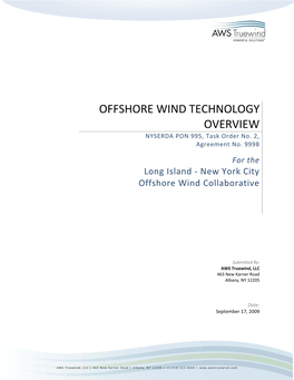 Offshore Wind Technology Overview