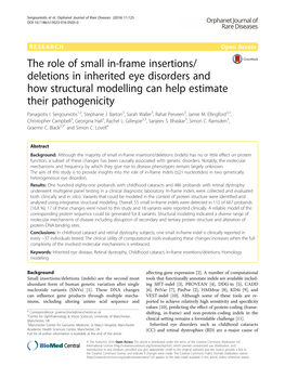 The Role of Small In-Frame Insertions/Deletions in Inherited Eye