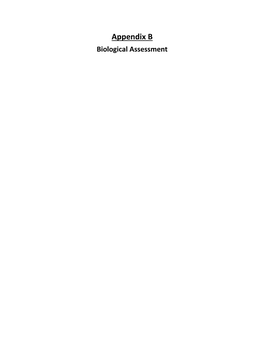 Appendix B Biological Assessment