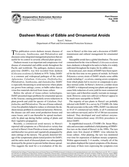 Dasheen Mosaic Virus • ELISA (Enzyme-Linked Immunosorbent Assay) for and a Second Potyvirus Infecting the Terrestrial Or- Potyvirus Chid Spiranthes Cernua