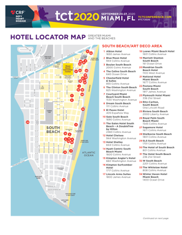 Hotel Locator Map and the Beaches