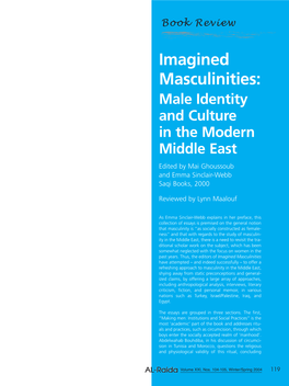 Imagined Masculinities