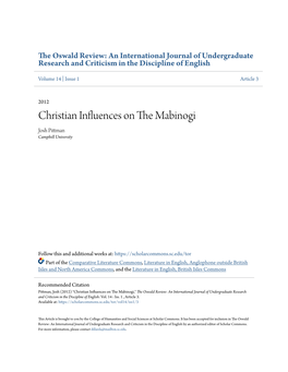 Christian Influences on the Mabinogi