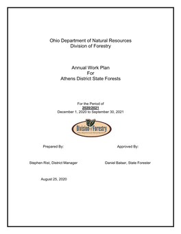 Ohio Department of Natural Resources Division of Forestry