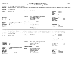 City of Modesto Building Safety Division Issued Permits for 10/1