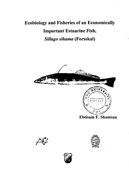 Ecobiology and Fisheries of an Economically Important Estuarine Fish, Sillago Sihama (Forsskal)
