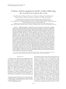 Evidence of Fuels Management and Fire Weather Influencing Fire Severity