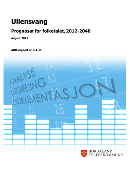 Ullensvang Prognosar for Folketalet, 2012-2040