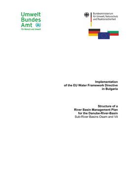 Implementation of the EU Water Framework Directive in Bulgaria