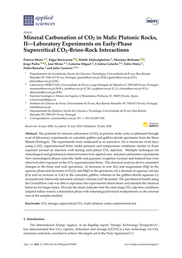 Mineral Carbonation of CO2 in Mafic Plutonic Rocks, II—Laboratory