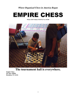 EMPIRE CHESS Winter 2015 Volume XXXVII, No