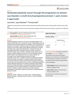 A Multi-Circuit Perspective[Version 1; Peer Review: 2 Approved]