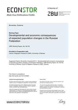 Migration and Futures of Ethnic Groups in the Russian Federation