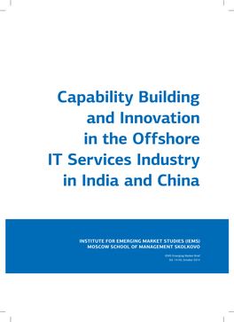 Capability Building and Innovation in the Offshore IT Services Industry in India and China