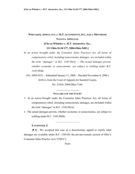 Whitaker V. M.T. Automotive, Inc., 111 Ohio St.3D 177, 2006-Ohio-5481.]