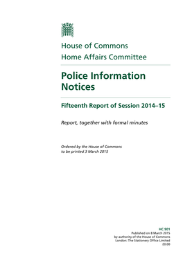 Police Information Notices