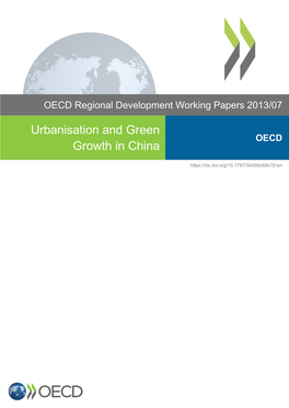 Urbanisation and Green Growth in China