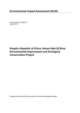 Environmental Impact Assessment (Draft)