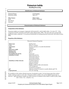 Potassium Iodide