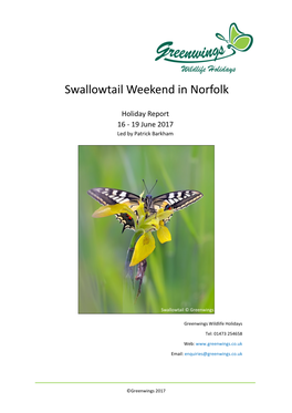 Swallowtail Weekend in Norfolk