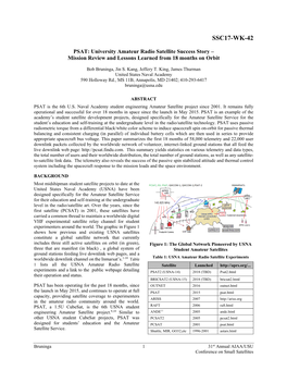PSAT: University Amateur Radio Satellite Success Story-Mission