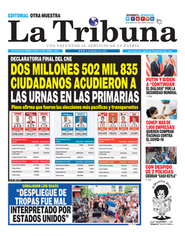 Dos Millones 502 Mil 835 Ciudadanos Acudieron a Las