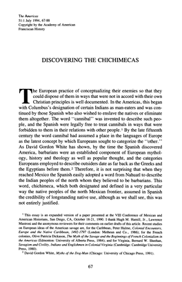 Discovering the Chichimecas