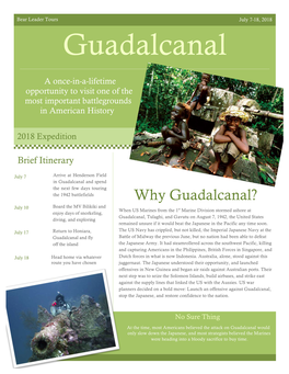 To Download Our Guadalcanal Brochure
