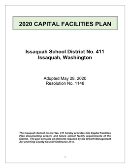 2020 Capital Facilities Plan
