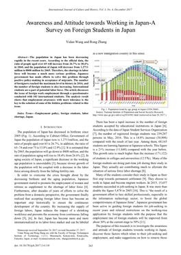 Awareness and Attitude Towards Working in Japan-A Survey on Foreign Students in Japan