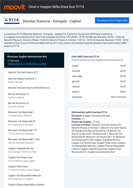 Guarda Il PDF: Orari, Fermate E Percorso Linea 9114