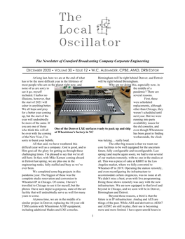 December 2020 Local Oscillator