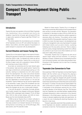 Compact City Development Using Public Transport Tetsuo Muro